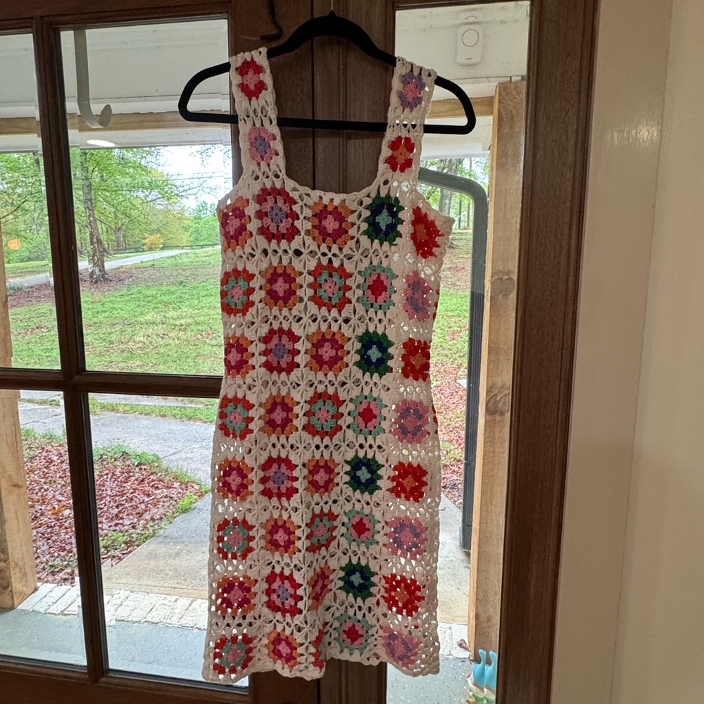 Colorful Crochet Pattern Dress - Picture 4 of 6